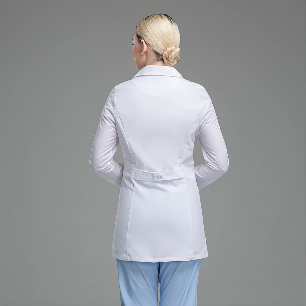Medical Lab Coat Long-sleeved Unisex White Coat High Quality Loose Embroidery Work Clothes Nurse Accessories Medical Uniform Lab Coat