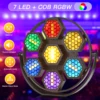 Yiflamefly 7x50W Retro Light RGBW COB LEDs Lighting High Brightness Uplight DMX512 Sound Activated for Church Concert Wedding 4