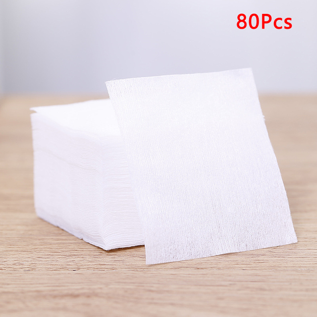 pcs Lint-Free Paper Cotton Wipes Eyelash Glue Remover Wipe Clean Cotton Sheet Nails Art Cleanin Cleaner Pads Manicure Tools
