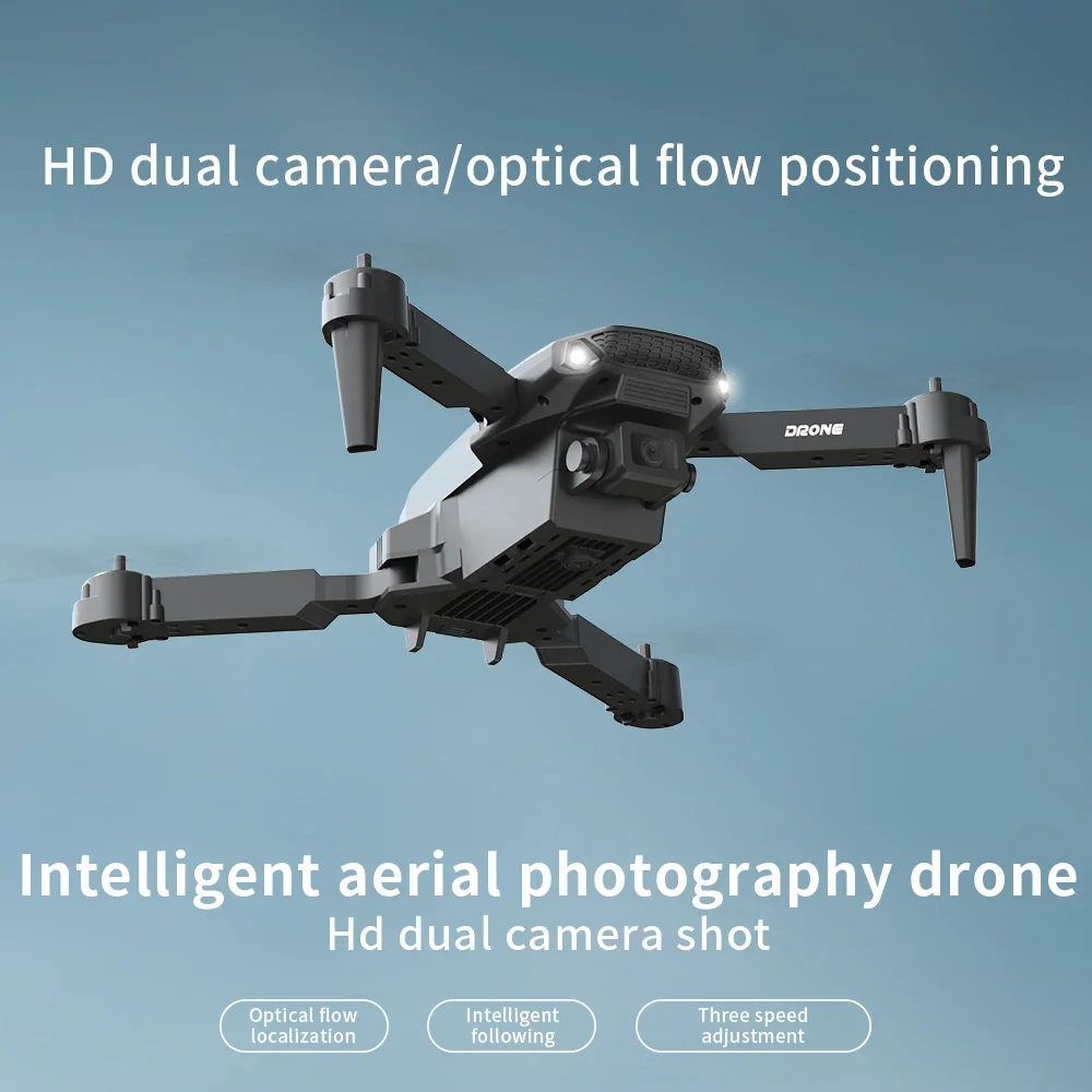 Drone pliable 4K pour enfant posé sur une table, caméra WiFi FPV visible, hélices repliées