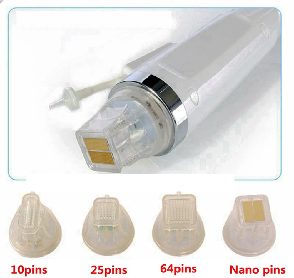 4 Tips Needle Head Gold RF Cartridge 10/25/64pin and Nano Microneedle  Fractional Radio Frequency Machine - China RF Microneedle, RF Machine