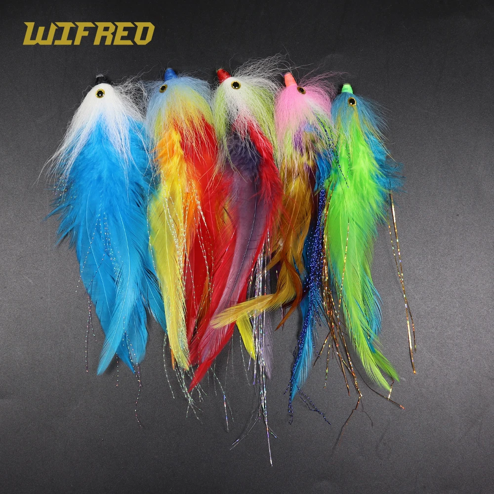 WIFREO1PC20FeatherStreamerFishingFlyTroutSalmonSteelheadPike