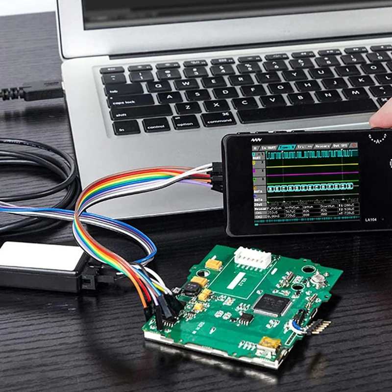 LA104 Logic Analyzer Pocket Size Handheld SPI I2C UART 100Msa/S Max Sampling Rate Four Channel Debugging Assistant 3