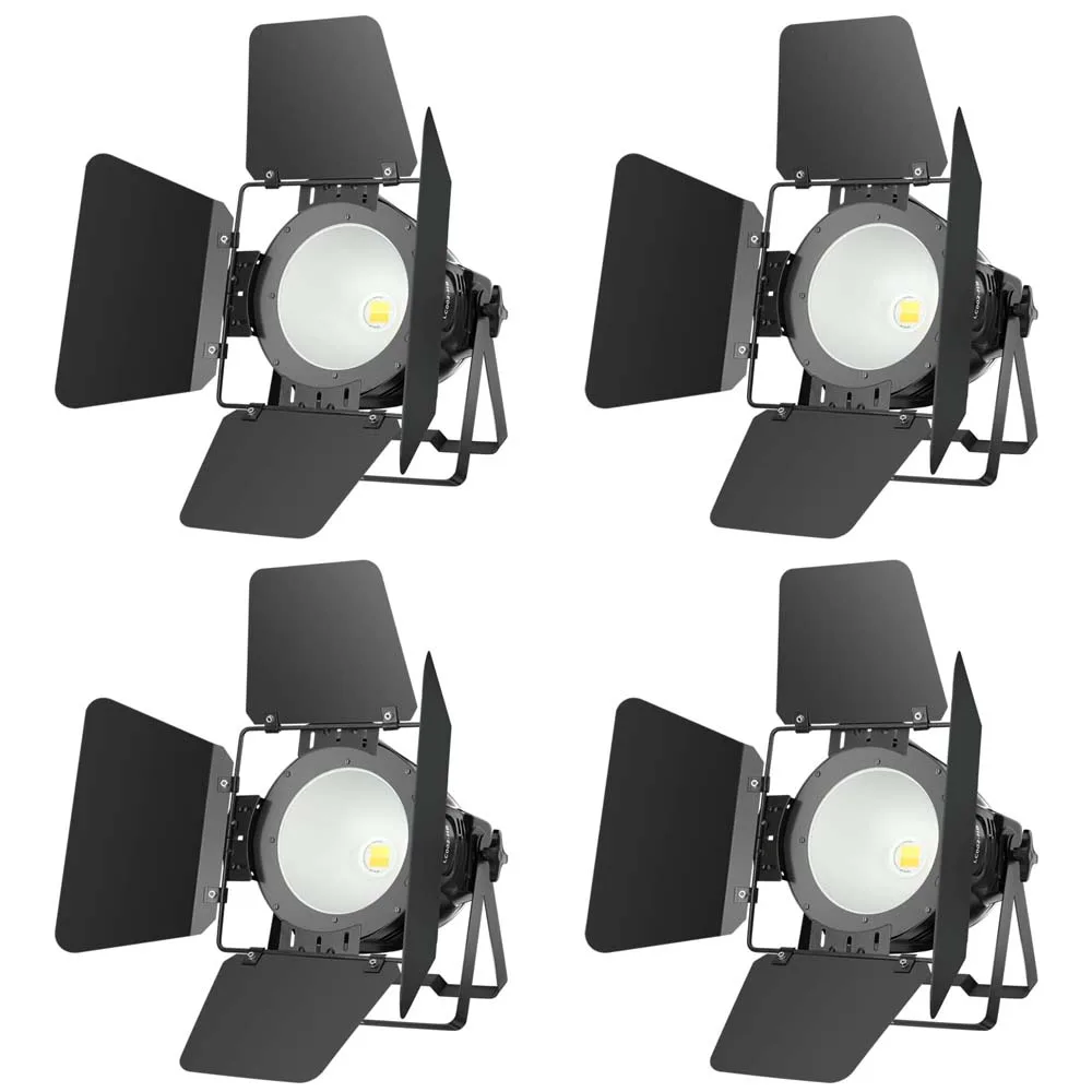 

Big Dipper Party Lighting 200W Stage Light Warm&Cold White with Barn Door DMX&Master-slave for Concert Culb Bars LC002-HB 4pcs
