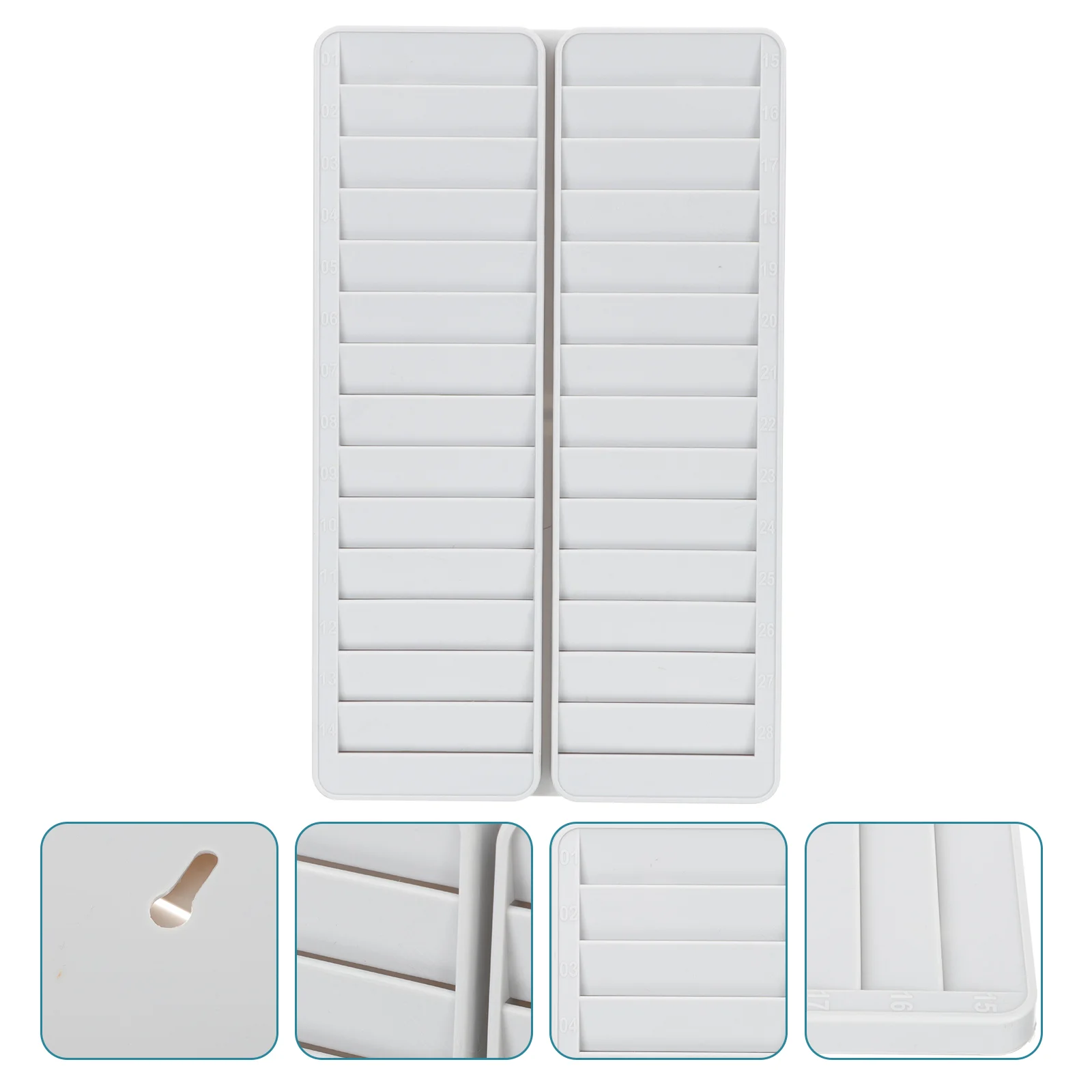 Plastic Business Card Holder Clock Slots Cards Vertical 28-slots Rack Attendance Storage Pp Office Time Wall Mounted