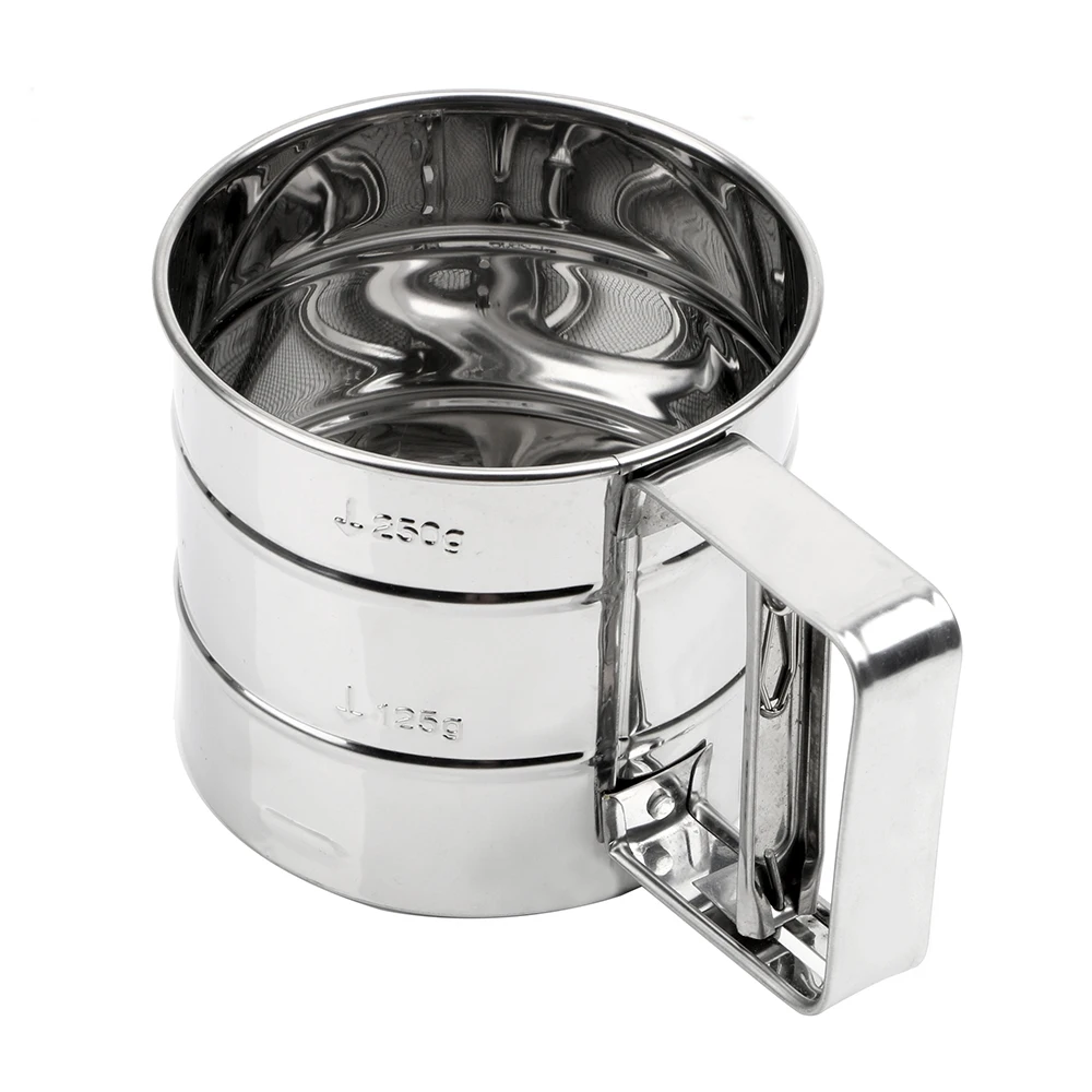 Pastry Baking Tools Powder Flour Mesh Sifter Cup Stainless Steel Sieve Cup Baking Icing Sugar Shaker Bakeware flour sifter baking tools mesh strainer fine mesh strainer powder sieve powder sugar shaker