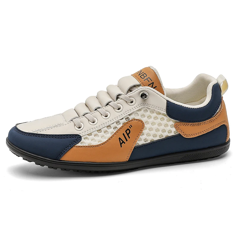 Men Casual Shoes 2024 Summer Breathable Flat Running Shoes For Men Sneakers Lightweight Soft Leather Tennis Sports Shoes