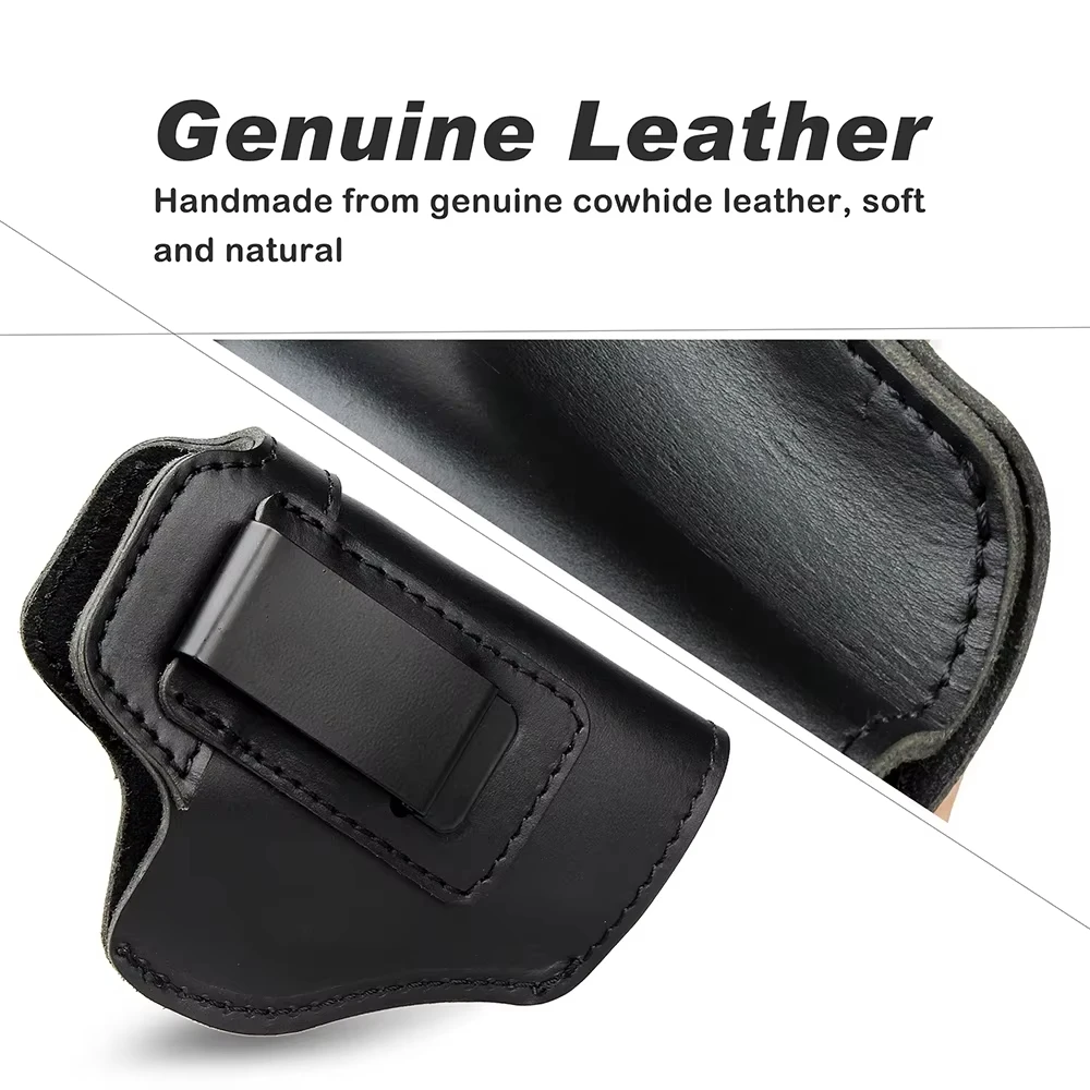 Left RIGHT Tactical Leather Holster for Concealed Carry Airsoft IWB Gun Holsters for Glock 17 19 43X Sig P365 9mm Hunting