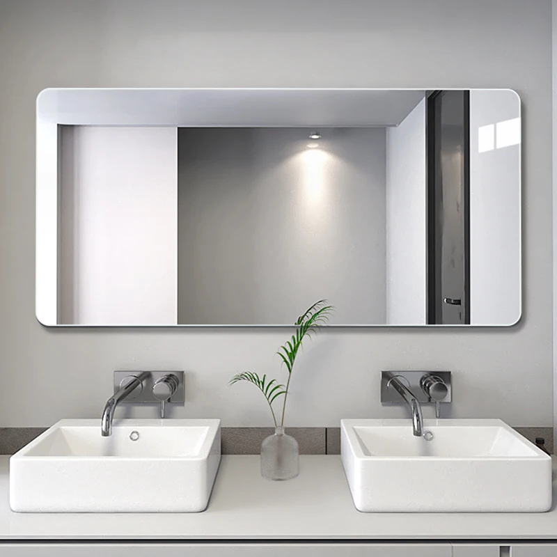 LargeBathroomMirrorRectangularModernSquareBathroomWallMirrorDesignedWashroomEspelho