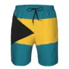 Men's Bahamas Flag Beach Pants Shorts Surfing M-2XL Polyester Swimwear Running 3