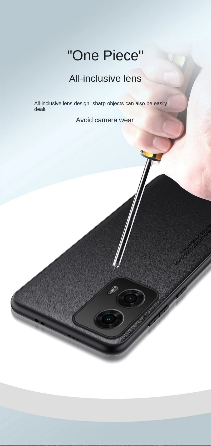 Luxury Hybrid Leather Phone Case - Elegant Plain Design