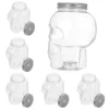 6 Pcs Halloween Skull Beverage Bottle Seal Milk Bottles Anti-leak Aluminum Cold 1