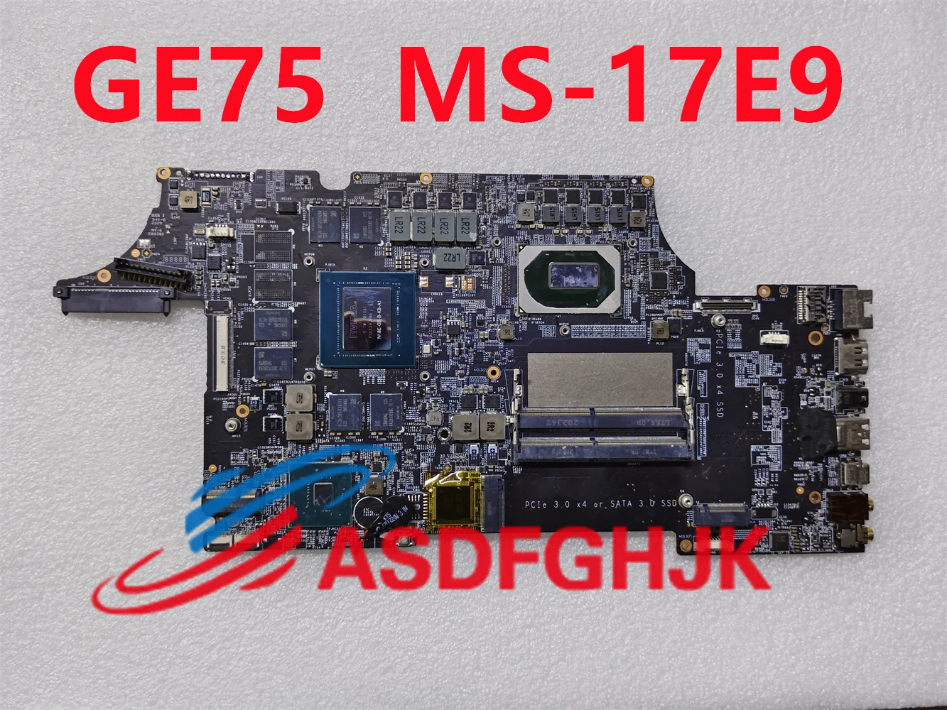 

MS-17E91 ver 1.0 is suitable for msi ge75 notebook MS-17E9 motherboard I7-10750H N18E-G1-B-KB-A1 100% test work