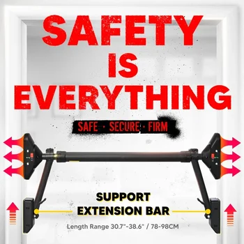 Pull Up Bar for Home Gym: DualDirection Support System Enables Full Upper Body Workout Adjustable Height Fitness Training Equip 2