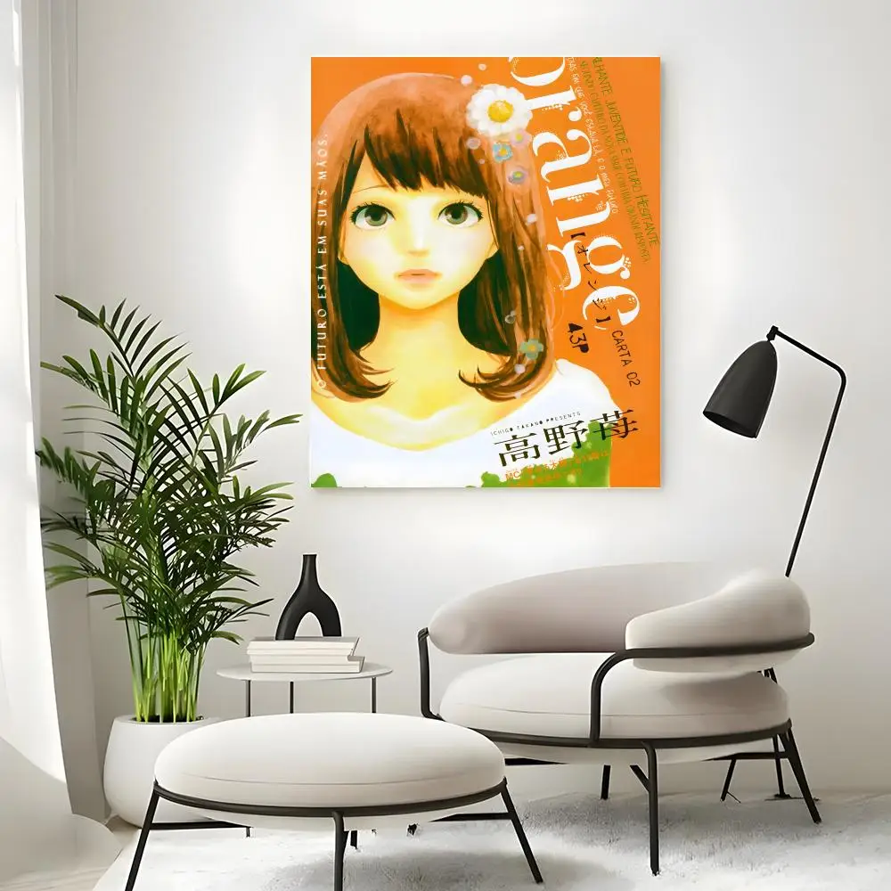 Vibrant Orange Anime Art Print – Perfect