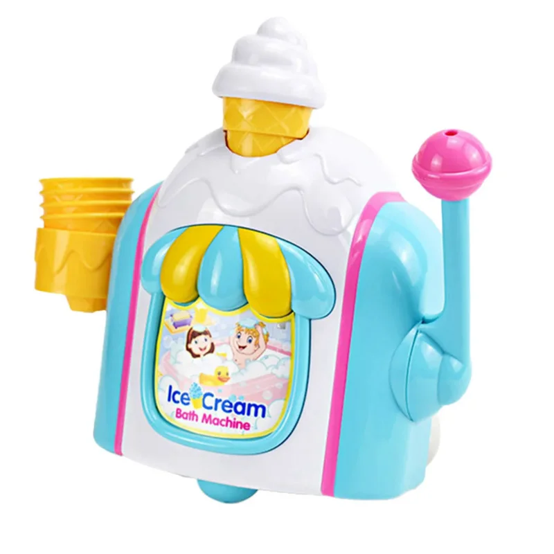 Bubble Ice Cream Hot Selling Children Bathroom Water Playing Toys Fun Press Shower Bubbles Machine Bath Blower toy for kids gift 5