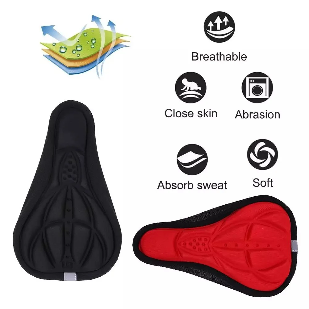 3D Bicycle Saddle Soft Cover Comfort Breathable Sponge Foam Seat Cushion Cycling Seat Pad Ciclismo Mountain Bike Accessories bike seat cover