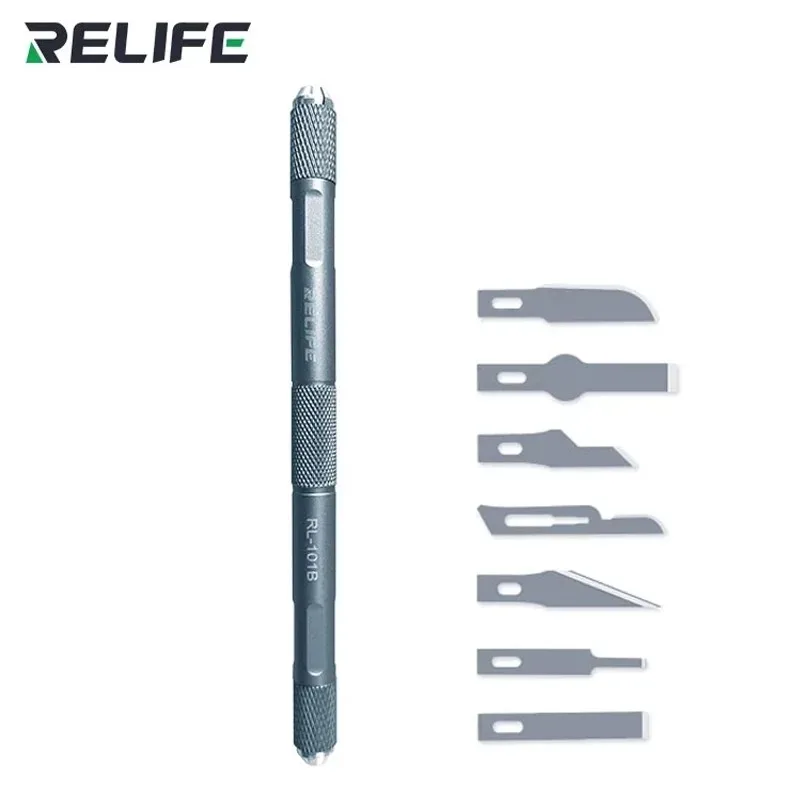 RELIFE RL-101B 8in1 Knife Set for Mobile Phone Maintenance High-quality And Precision Motherboard Glue Removal Cutter Tool