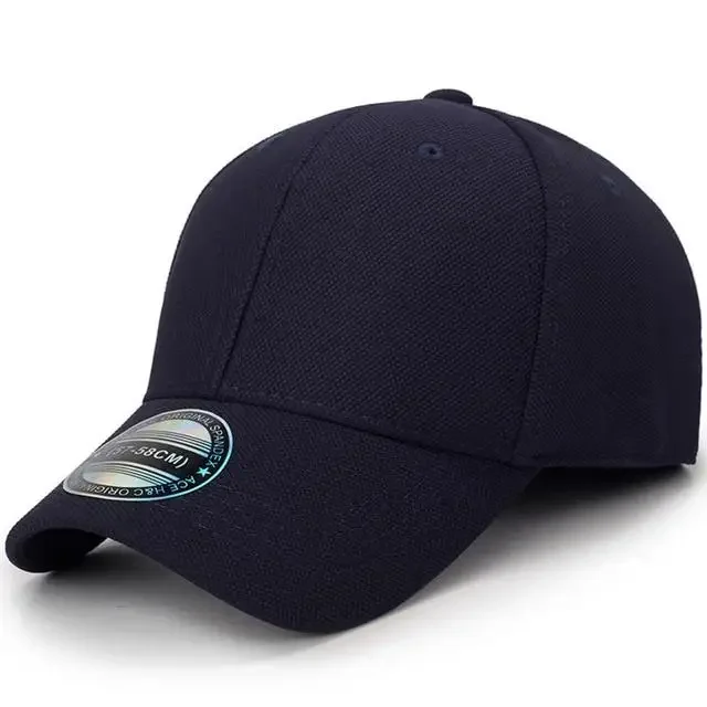 Summer Breathable Stretch Hats Fitted Solid Color Baseball cap Outdoor sports golf Caps for Women Men Hip Hop 2