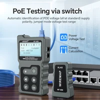 Noyafa LCD Network Cable Tester Lan Test PoE Checker NF-488 Inline PoE Voltage Current Tester With Cable Tracker the Ethernet 2