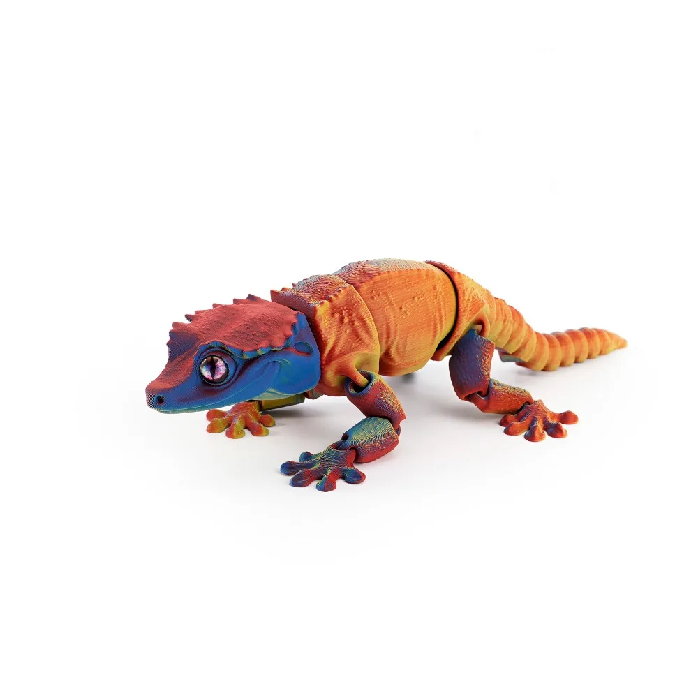 PLA Plastic 3D Printed Movable Lizard Model Home Decor
