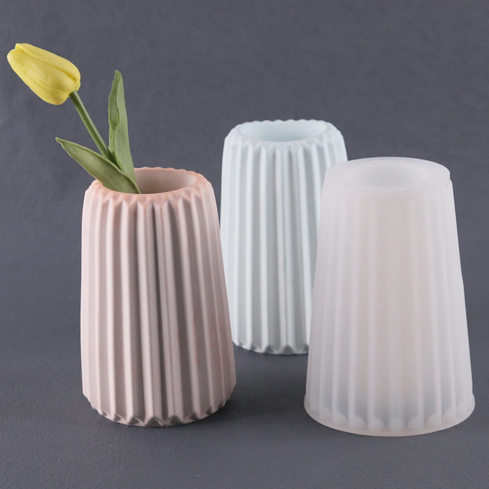 Large Planter Vases Silicone Molds Diy Plaster Cement Nordic Style