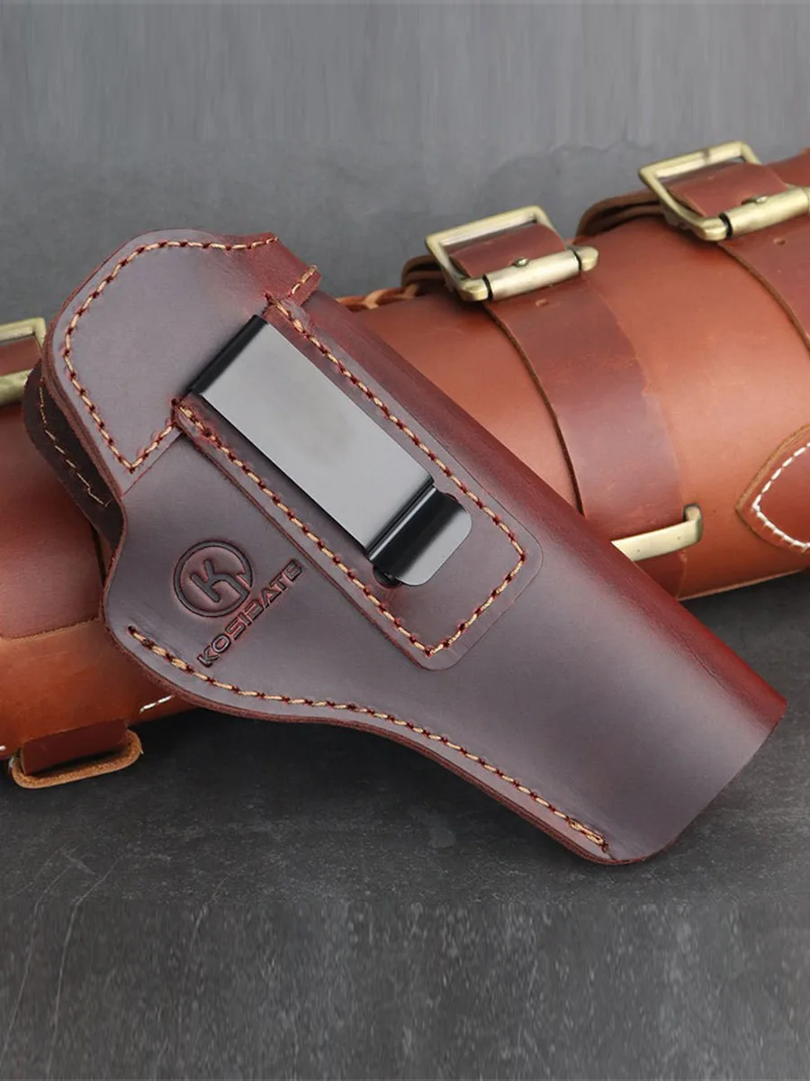 Kosibate Genuine Leather Concealed Carry 1911 Gun Holster Compatible Colt/Springfield/Sig/Browning/S&W 1911