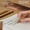 Lopet Gel Ballpoint Pen Set 4pcs 0.5mm Anti-roll Holder Rotating Core Clearly Written Sign Pens Creative Bakery Writing Supplies 5