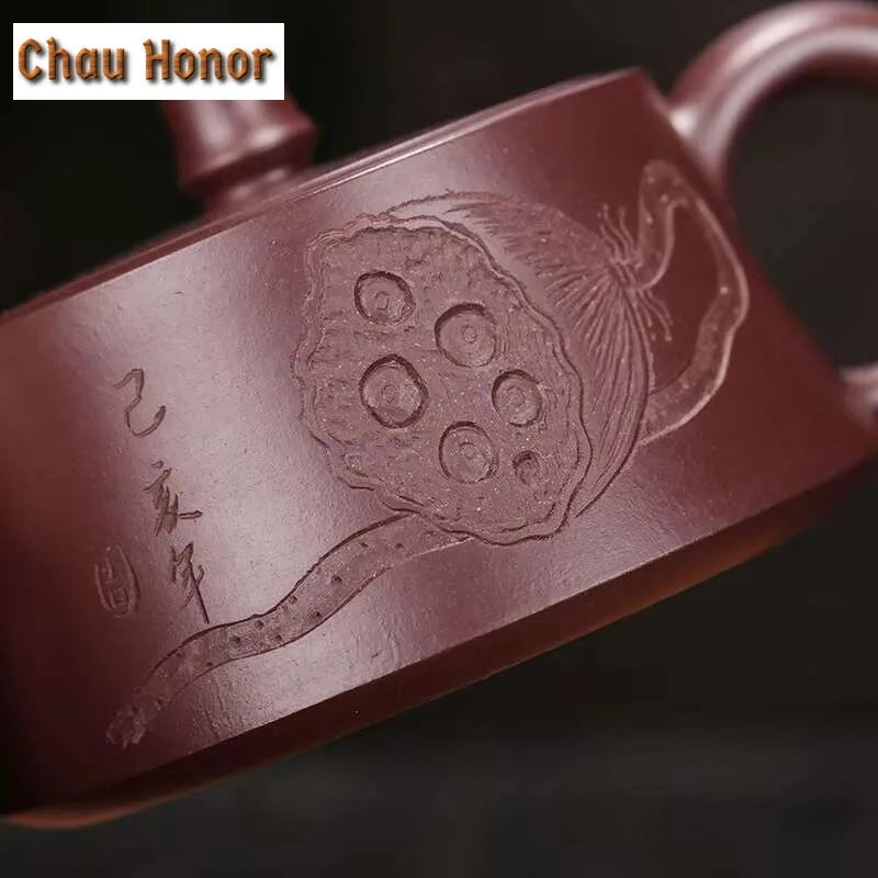 140ml Authentic Yixing Purple Clay Teapots Raw Ore Zhu Mud Filter Tea Pot Handmade Zisha Beauty Kettle Home Tea Set Accessories