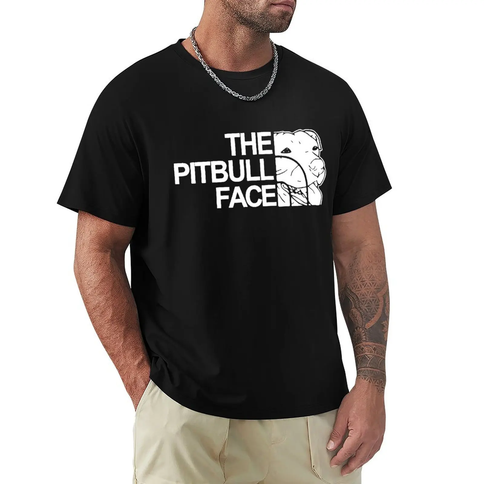 

The Pitbull Pit Bull Dog T-Shirt Men Clothing Gift Cotton Short Sleeve Funny T Shirt Graphic Harajuku Hip Hop