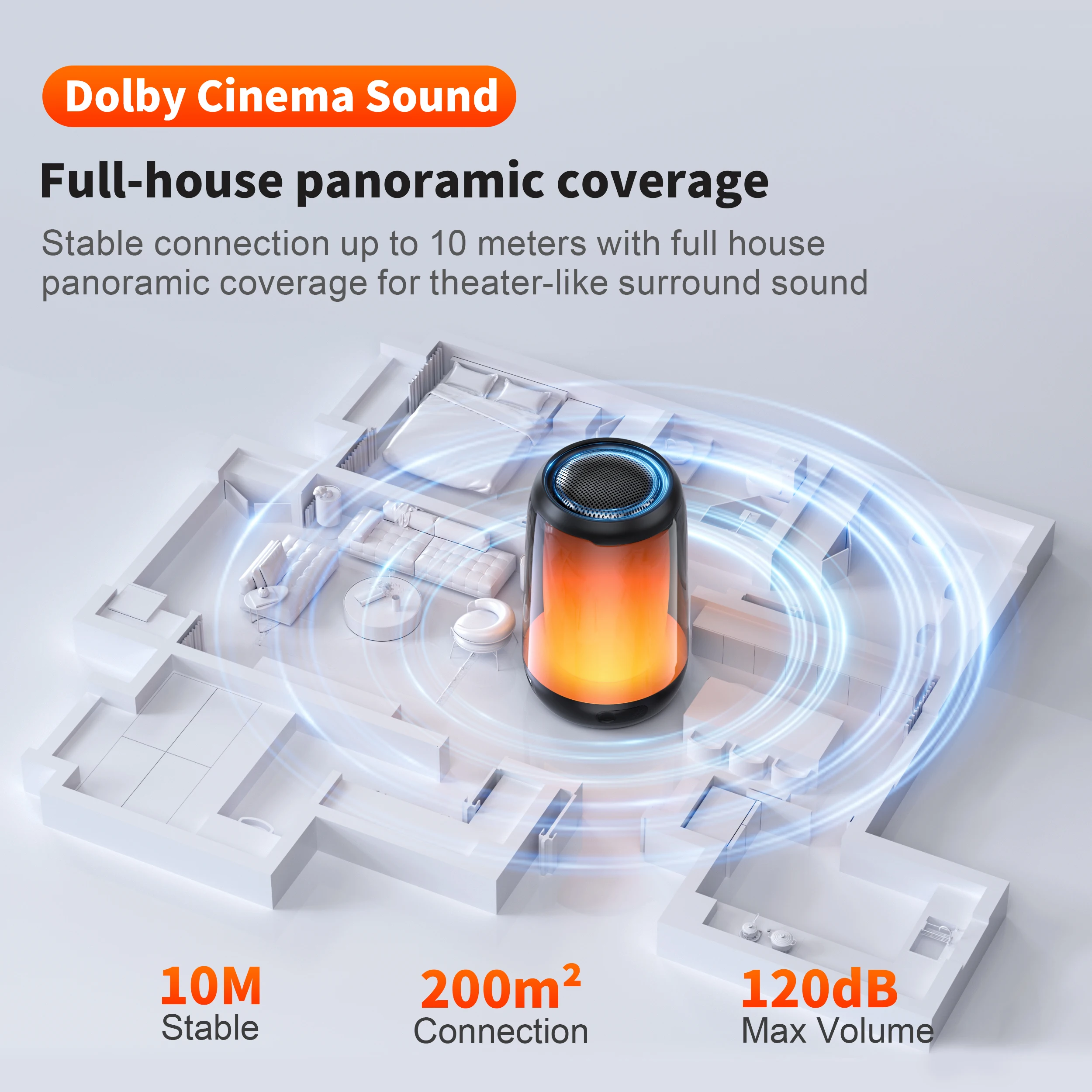 ENCEINTE Haut-parleur sans fil lumières colorées effets sonores choquants  AUX USB Home cinéma Lecteur audio