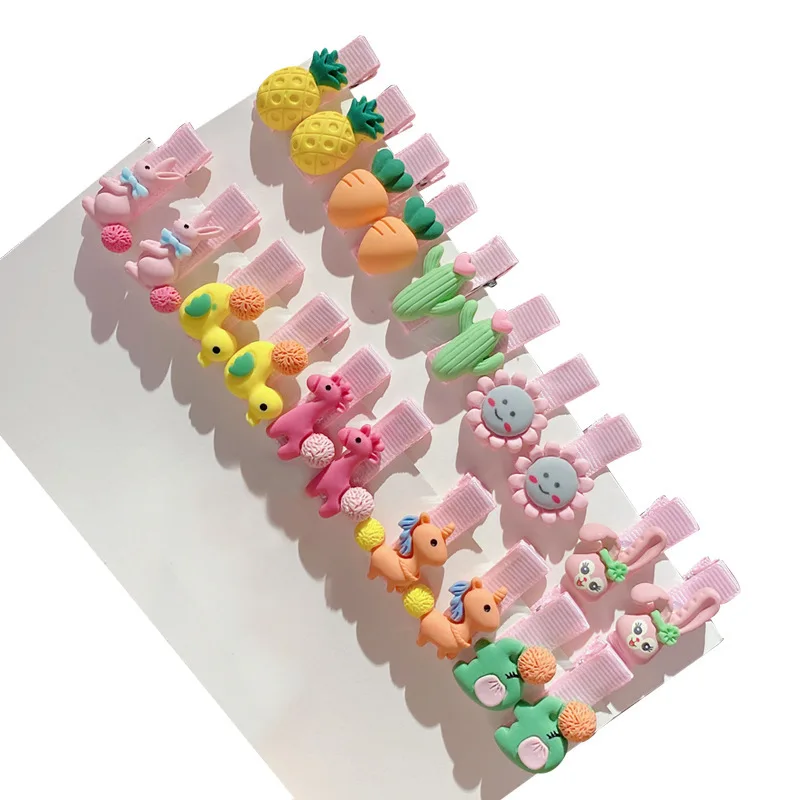 Children Hairpin Fruit Hair Clips Baby Side Bangs Clip Hair Bows Barrettes for Toddlers Kids Hair Accessories sweet flower bear side clip acrylic bb clip girls gift children barrettes korean style hairpin girl bangs clip girl hair clip