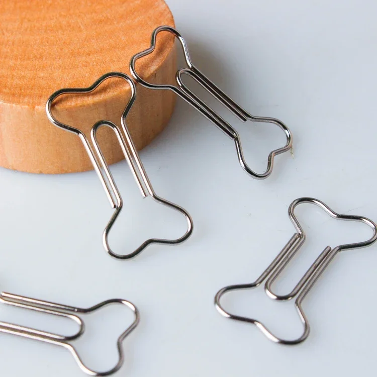 Bone clip W011 clip bookmark silver bone for dog W010 W011 clips Products back to Creative planner Lovely Student