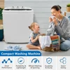 15LBS Portable Washing Machine, Electric Twin Tub Washer with Washer(9lbs) & Spiner(6lbs) & Pump Draining, for Home Camping Dorm 2