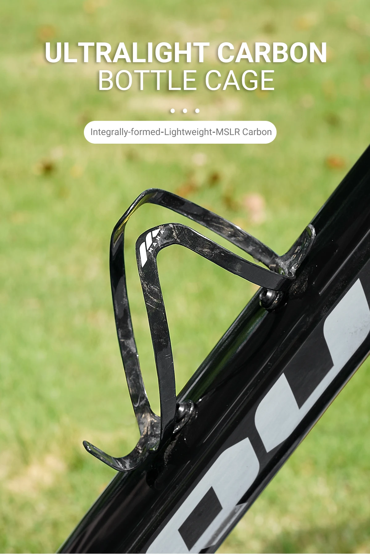 MANA 12g Marmormuster Voll Kohlefaser Fahrrad Flasche Käfig + Aluminium Legierung Schrauben für Straße / MTB / Kies / TT Big Save – Detail 2