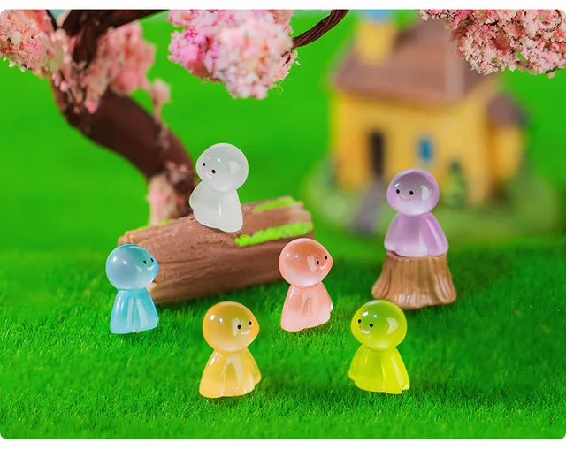 BAIUFOR-Bonecas Luminosas Kawaii, Boneca Brilhante Colorida, Mini  Ornamento, Micro Paisagem, Decoração do Terrário, Jardim de Fadas, 20Pcs