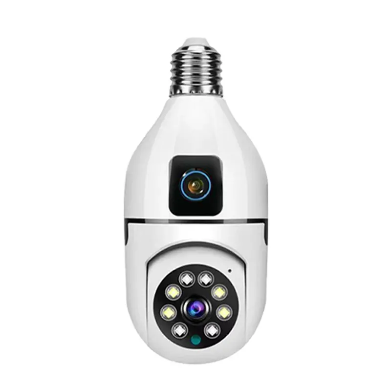 

4MP UHD V380/Yoosee APP E27 Dual Lens Full Color Wireless PTZ IP Camera AI Humanoid Motion Detection Home Security CCTV Monitor