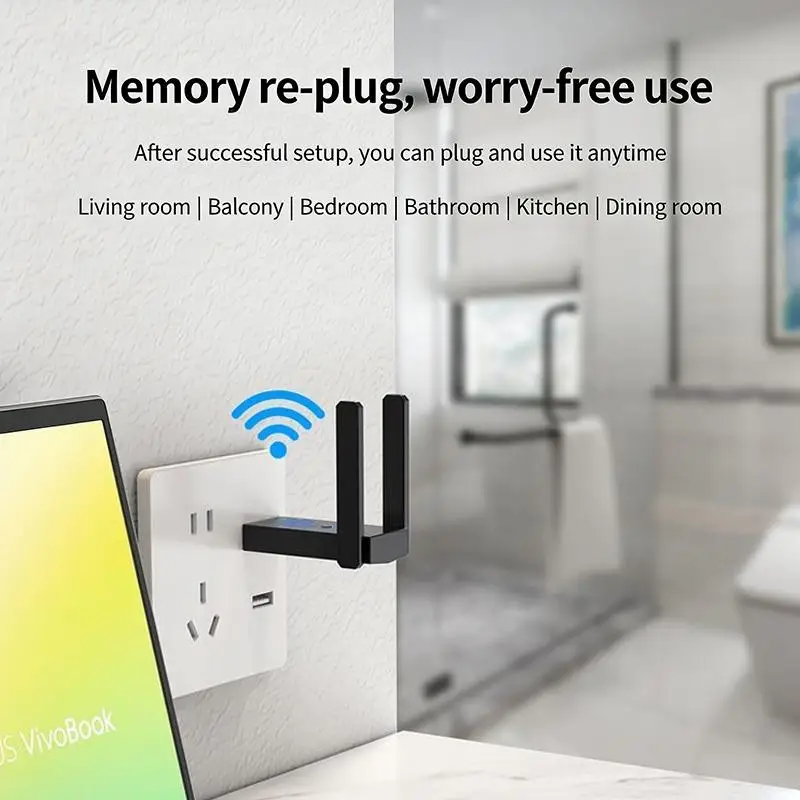 5G 듀얼 밴드 USB 3.0 무선 어댑터 플러그 앤 플레이 1300Mbps WiFi 수신기 (화상 통화 및 빠른 홈 인터넷용)