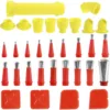 32Pcs Caulking Nozzle Set Universal Caulking Finisher Tool 5-35mm Multi-Size Caulking Tip Kit Stainless Steel Caulking Tool Set 1