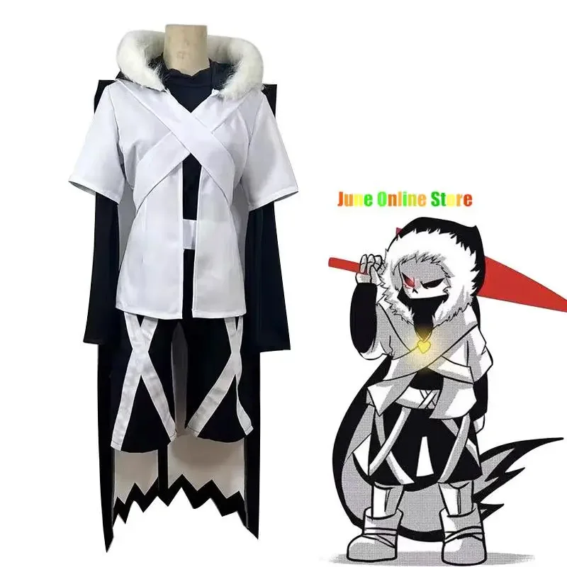 

Anime Game Undertale XTALE Cross Sans Cosplay Costume White Cloak Cape Combats Uniform Adult Man Woman Halloween Party Suit