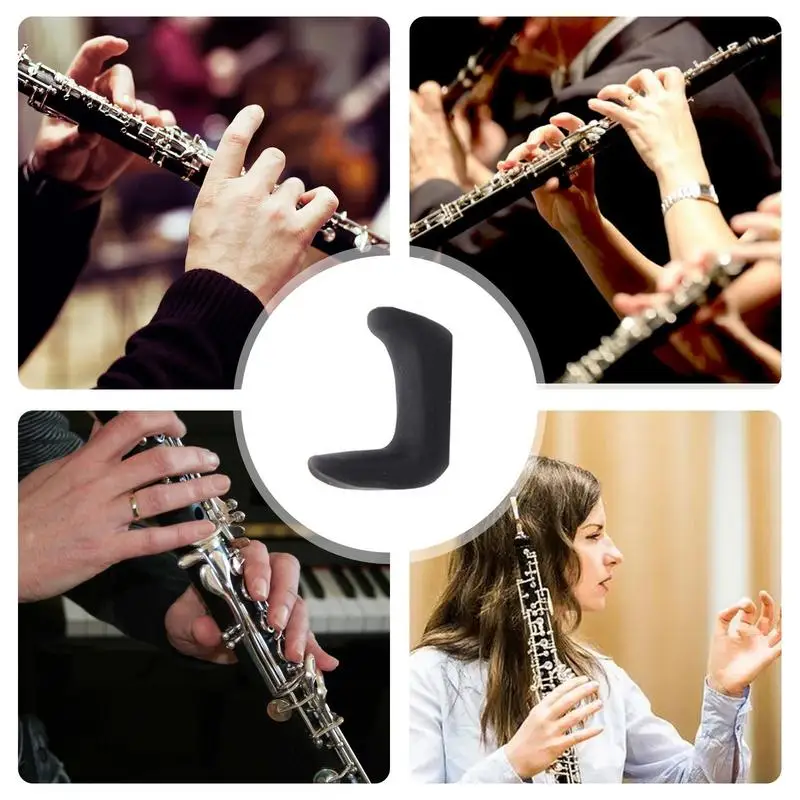 Clarinet Thumb Rest Rubber Oboe Thumb Finger Protector Cushion Adjustable And Comfortable Protector Within 1.45-1.75Cm