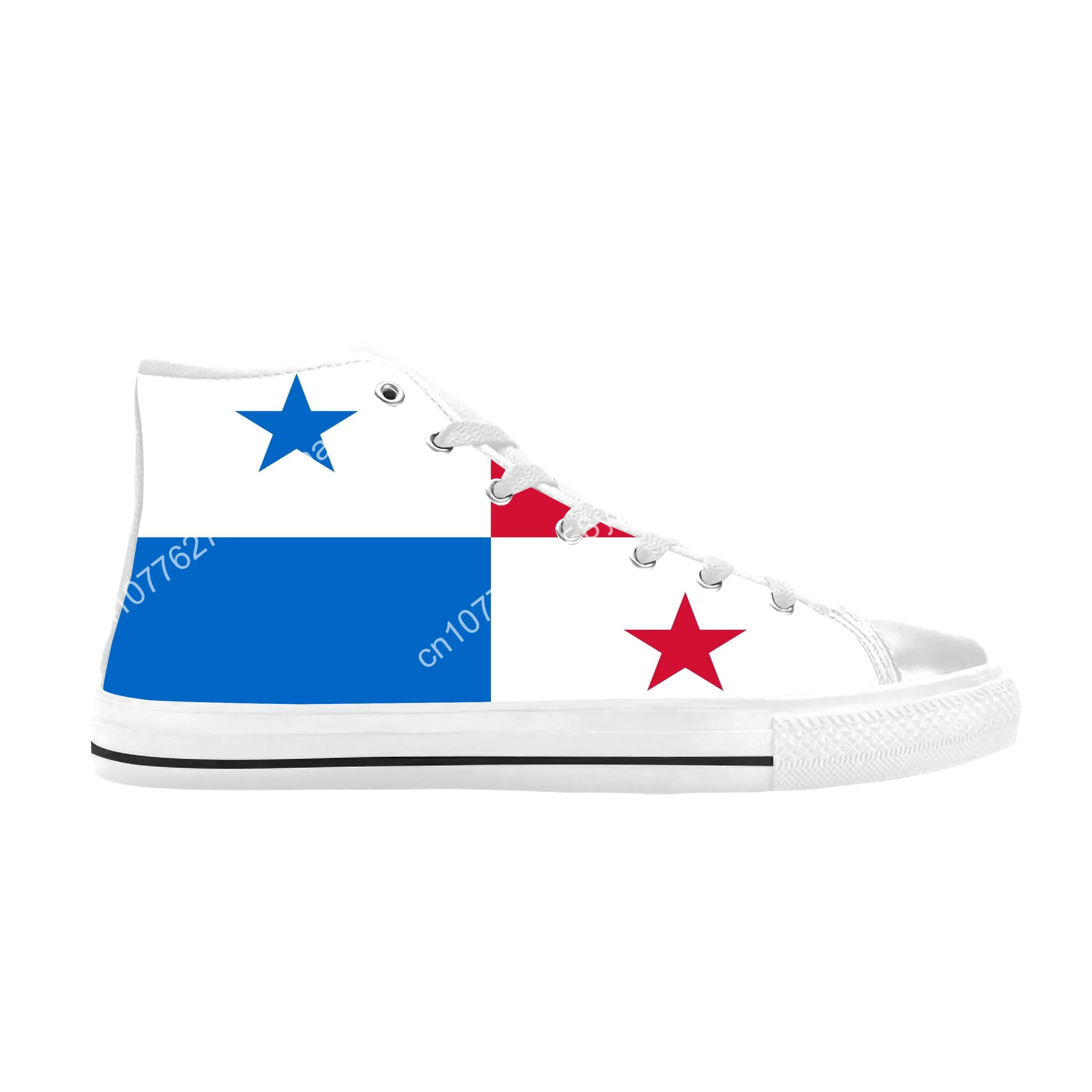 Panama Panamanian Flag Patriotic Pride Cool Funny Casual Cloth Shoes High Top Comfortable Breathable 3D Print Men Women Sneakers