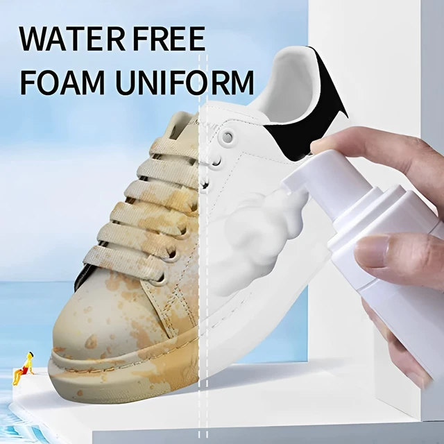 White Shoe Cleaner Shoe Cleaner Foam Spray Shoe Polish Foam Type Dry  Cleaning Foam Agent For Canvas White Sneakers Tennis Shoes - AliExpress