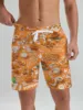Fashion Fast Food Beach Shorts Men Cool Hawaiian Vacation Swim Trunks 3D Printing Snack Short Pants Summer Surf Board Shorts 2