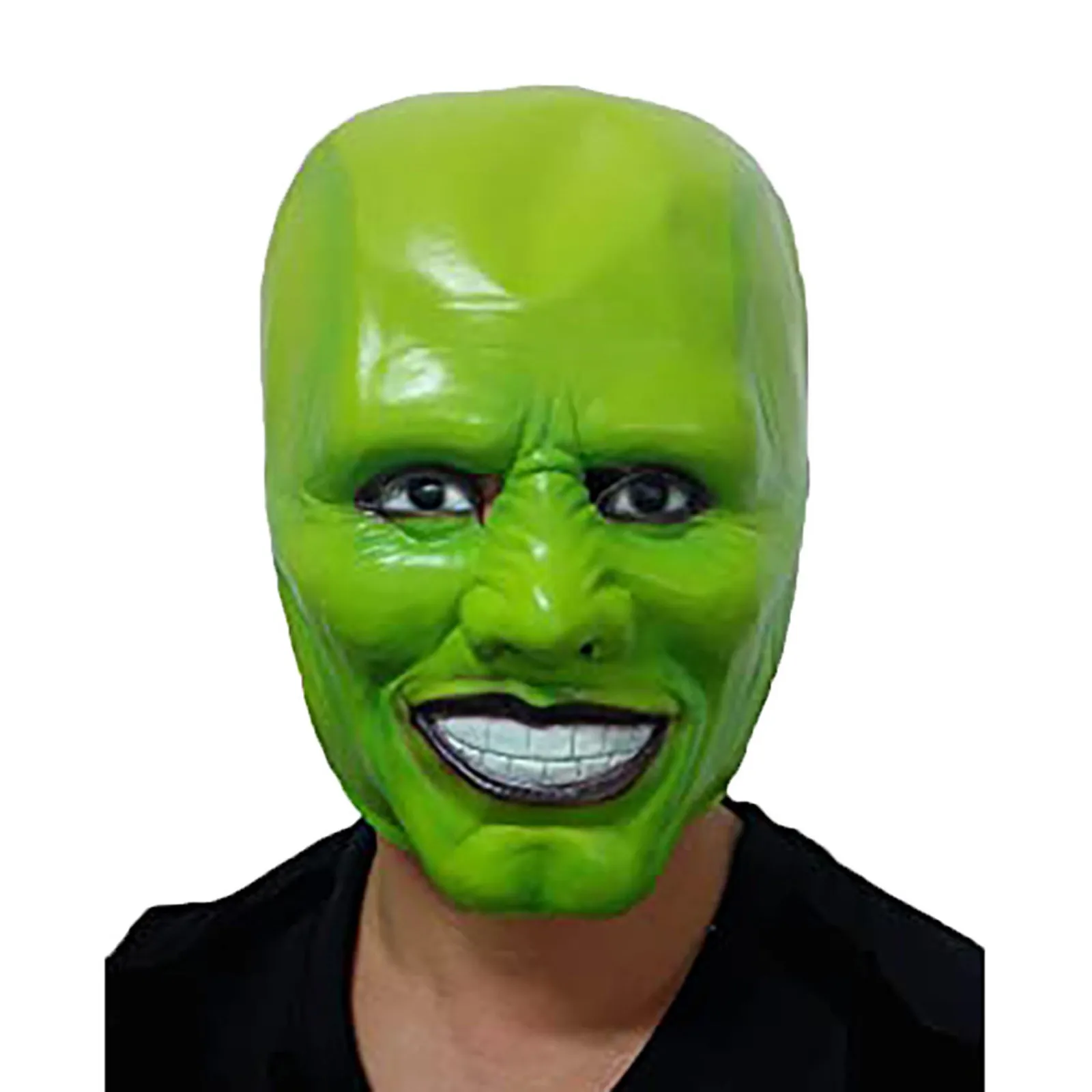 

New Funny The Jim Carrey Movies Mask Cosplay Green Mask Funny Props Horror Atmosphere Halloween Masquerade Party Cosplay Mask