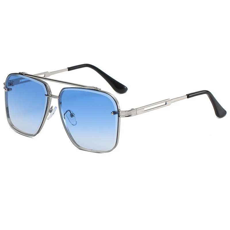 Luxury Metal Square Aviator Sunglasses - Unisex Fashion & Travel Shades