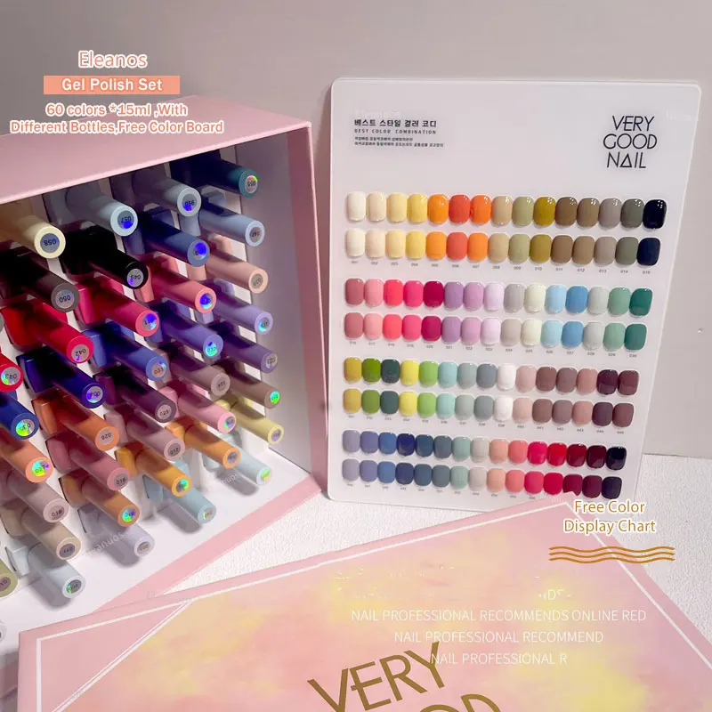 60 Colors Gel Polish Set Nail Gel Kit With Different Bottle For