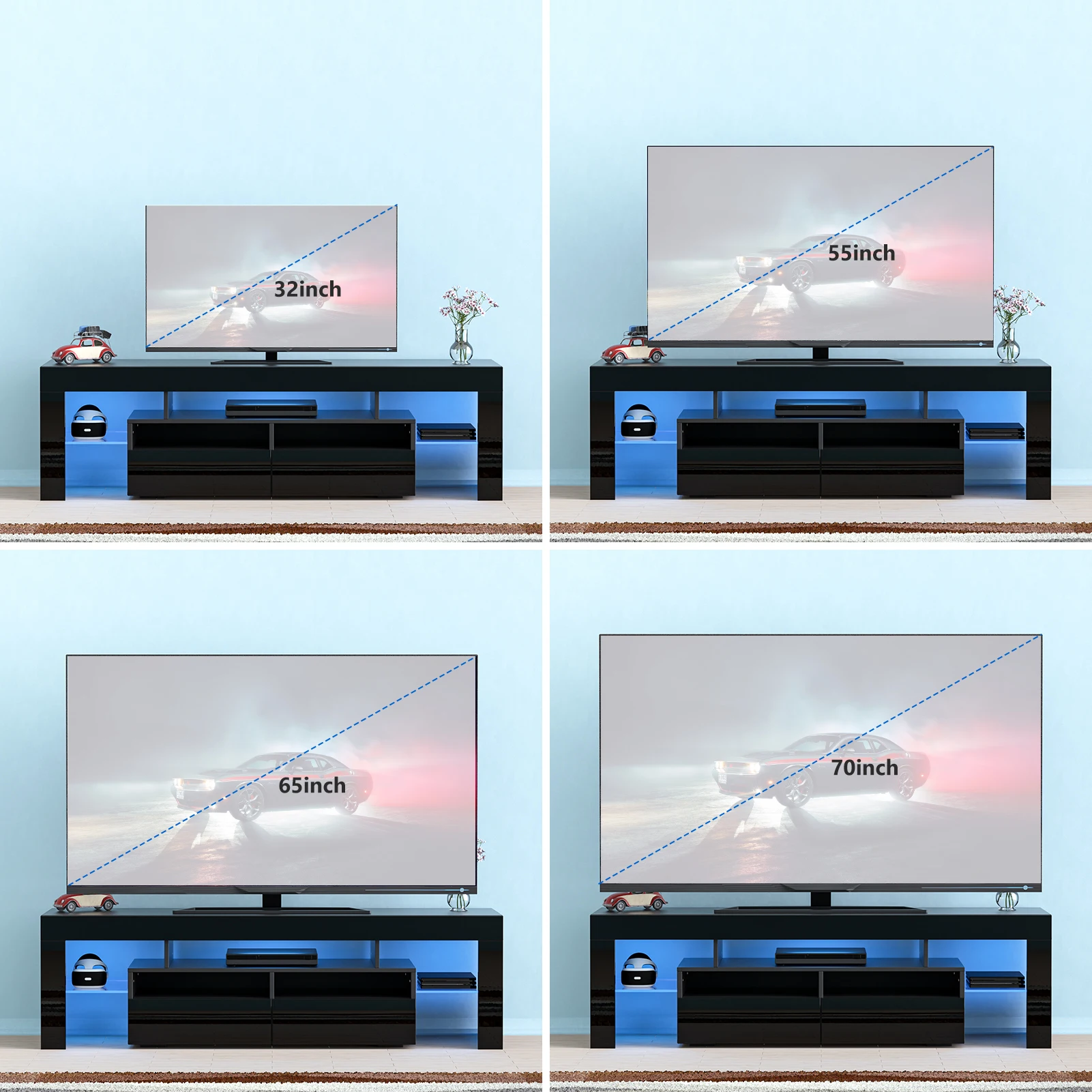 71" Modern LED TV Stand 5