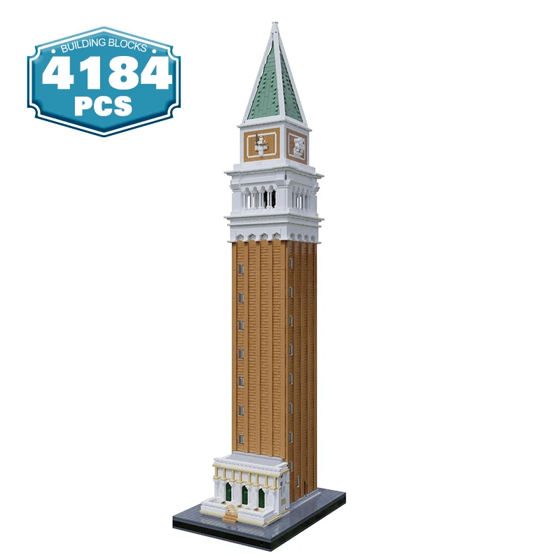 

MOC Saint Mark's Campanile Berlin Venice City Architecture Building Blocks Modern Bricks Creative 21026 Gift Toy for Kids