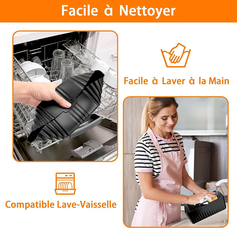 17cm Silicone Air Fryer Mould for Philips Airfryer Series 2000 4.2L NA229/00 4-5L Airfryer Compatibility Kitchen Accessories air fryer accessories,air fryer silicone tray,air fryer mold
